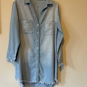Denim Button-Up Dress